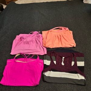 lululemon athletica Pink and Orange Tank Tops